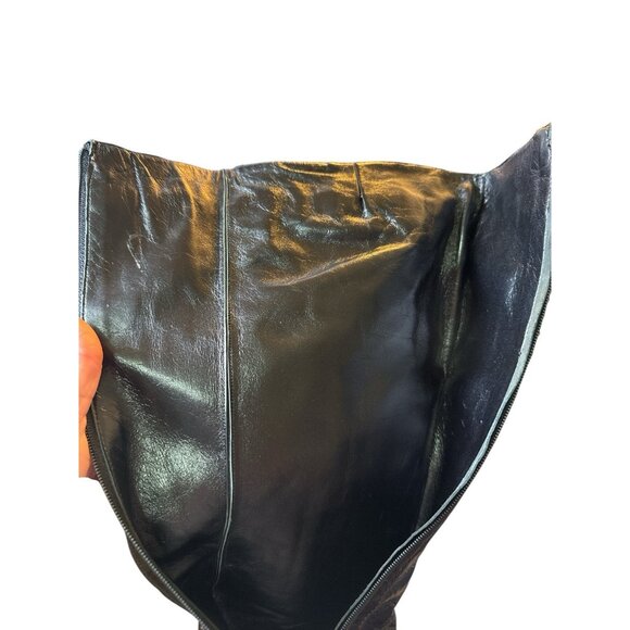 Claudia Ciuti Brown Leather Knee High Stiletto Boots Made in Italy 8.5 M NWOT - Picture 7 of 7